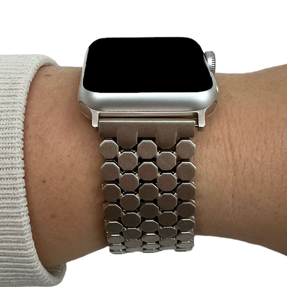 Cinturino a maglie in acciaio a forma di pesce per Apple Watch galassia